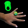 Green Light Up Flashing LED Jelly Ring
